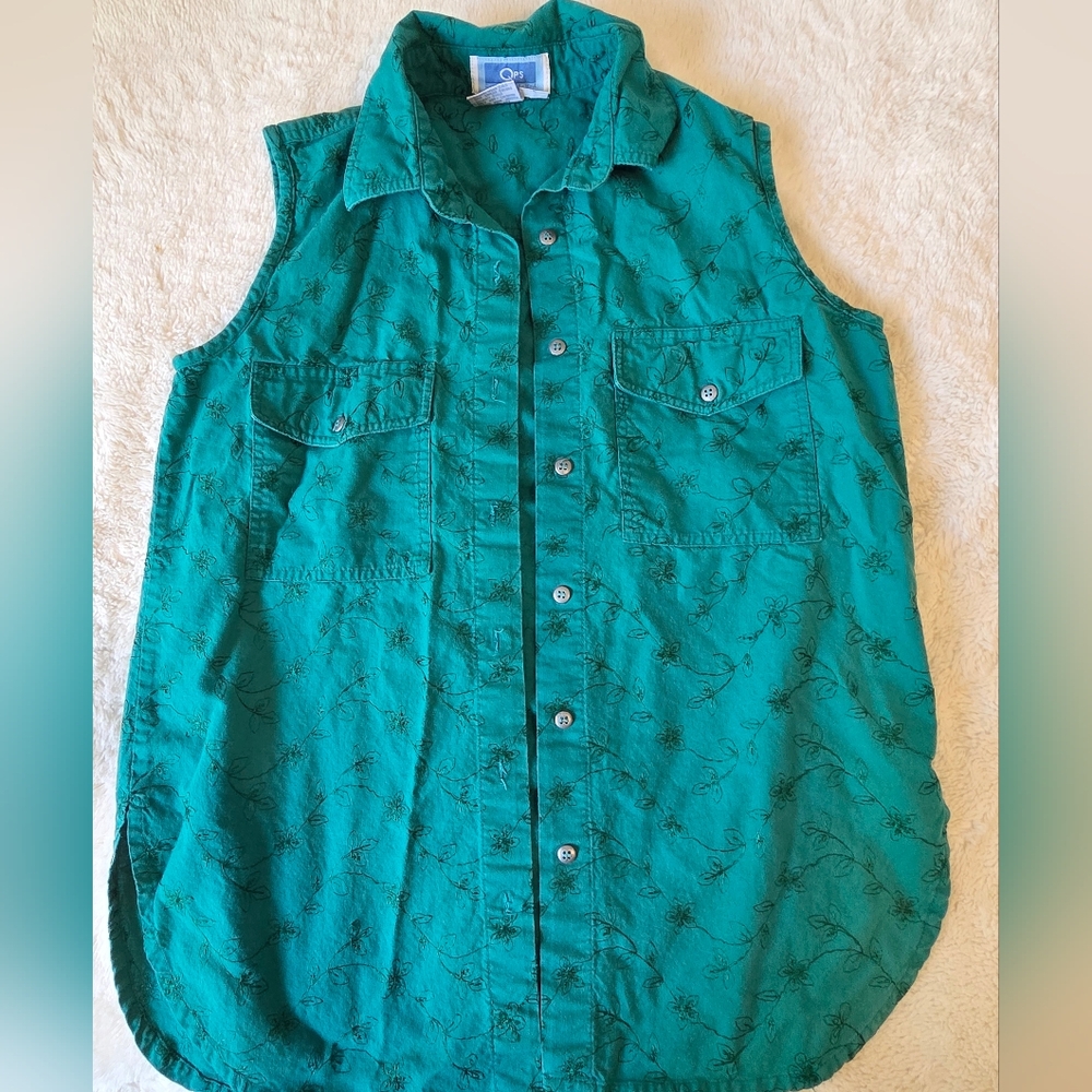 Vtg Qps Floral Top